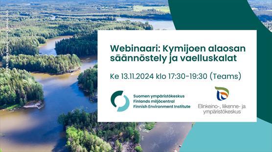 Webinaari: Kymijoen alaosan säännöstely ja vaelluskalat 13.11.2024 klo 17:30-19:30